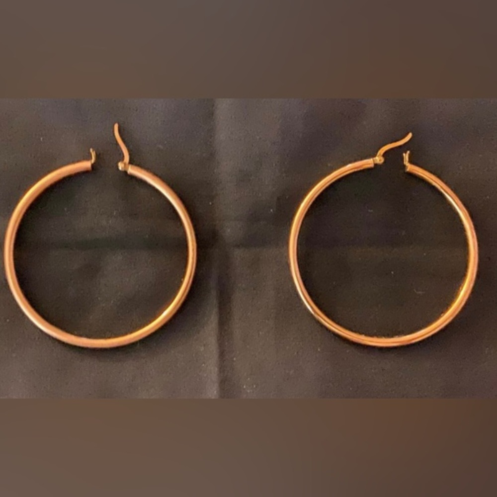 Rose Gold Hoop Earrings
